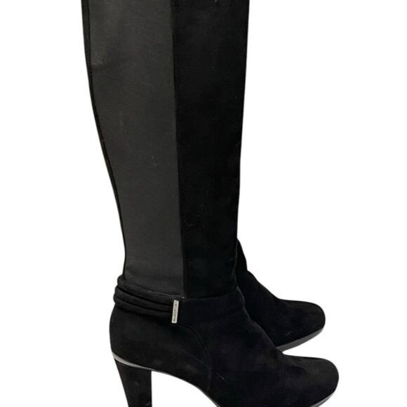 Liz Claiborne LC Singer Knee High Boots Shoes Black Size 10 Medium 100-7593 - Picture 2 of 15